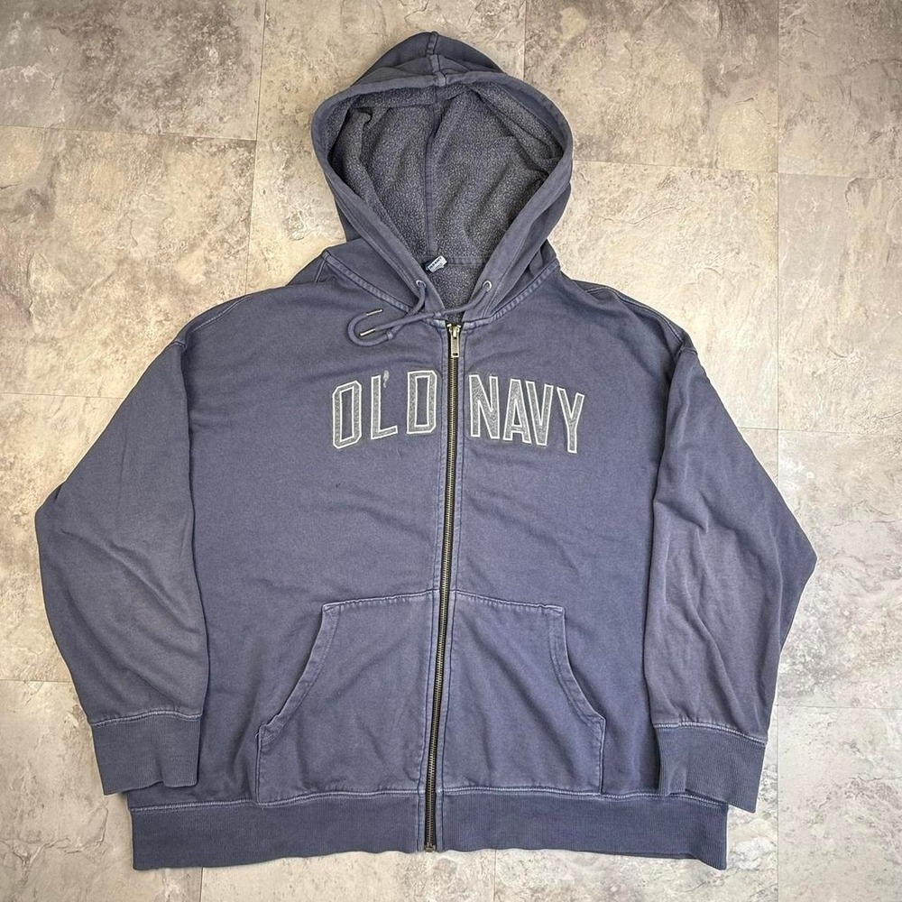 Y2K old navy spell out zip up hoodie jacket xl